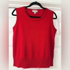 St. John Sport Vintage‎ Red Wool Blend Knit Sweater Vest Shell Tank Top Size S